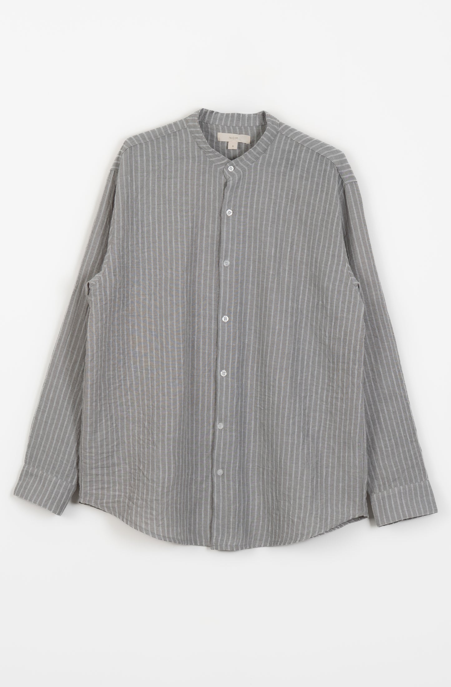 Camisa manga larga cuello mao Aliso