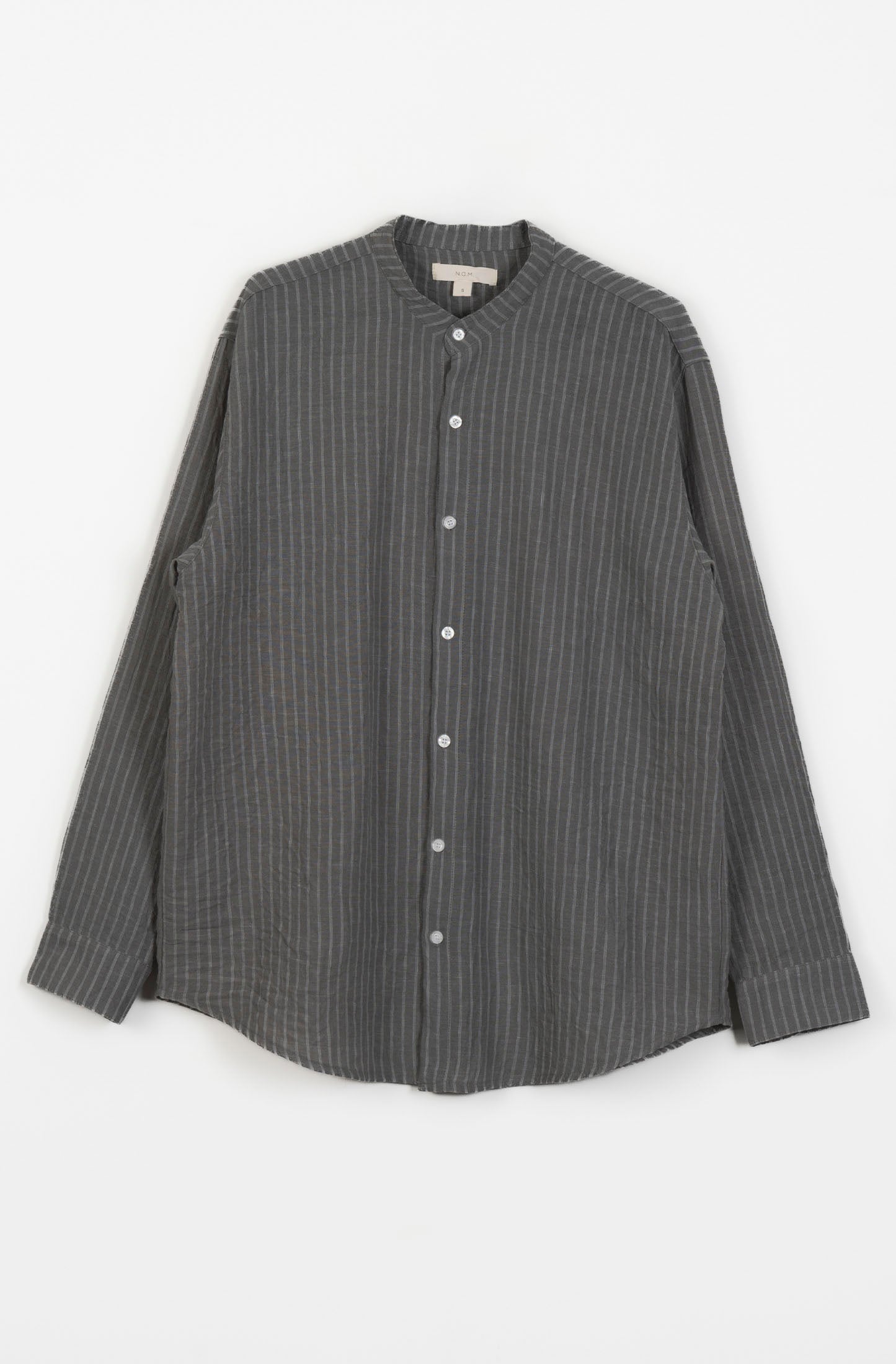 Camisa manga larga cuello mao Aliso