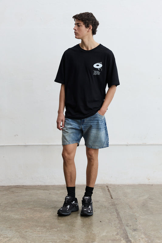 Remera oversize estampada Biel Music