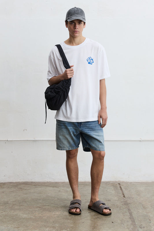 Remera oversize estampada Biel Waffles