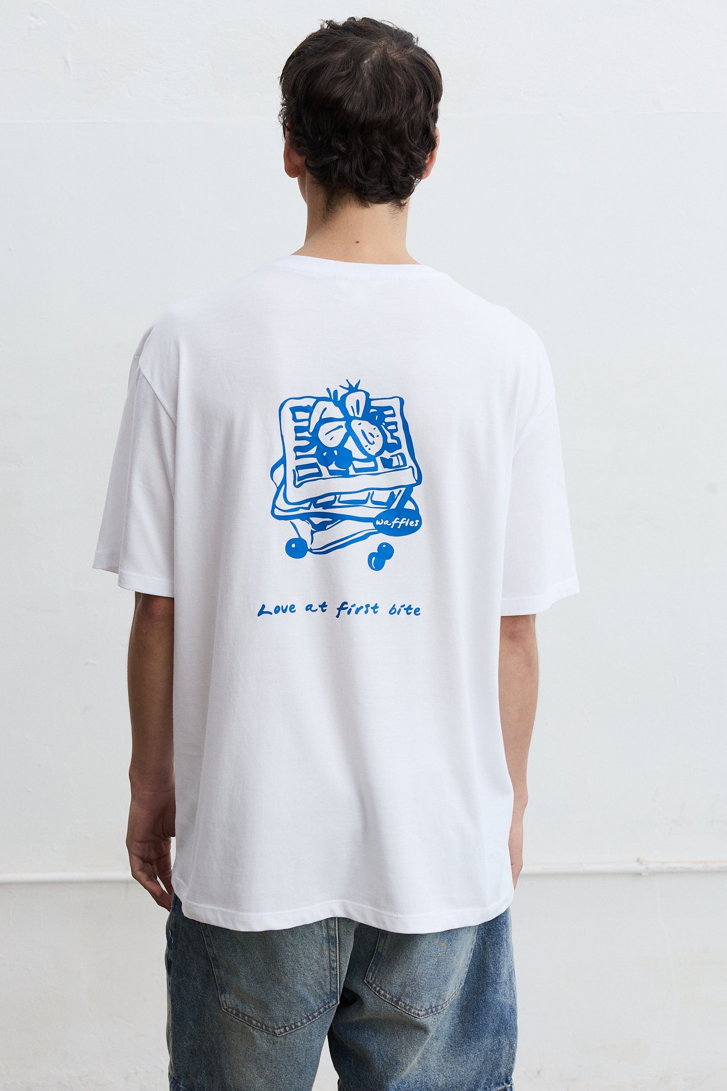 Remera oversize estampada Biel Waffles