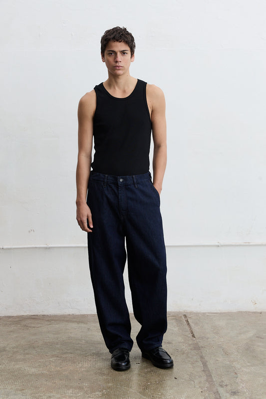 Pantalon wide leg Gambia azul